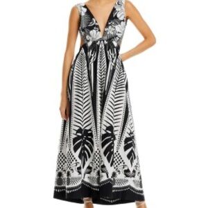 Farm Rio Black and White Maxi Dress
